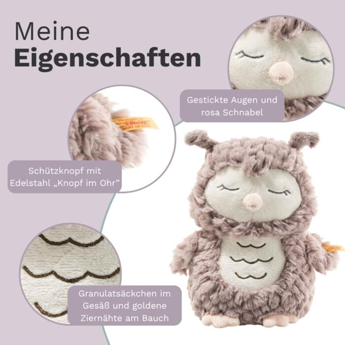 Steiff Kuscheltier Ollie Eule, Süßes Stofftier, Jungen, Mädchen & Babys ab 0 Monaten, Friends, Plüschtier ige – Bild 5